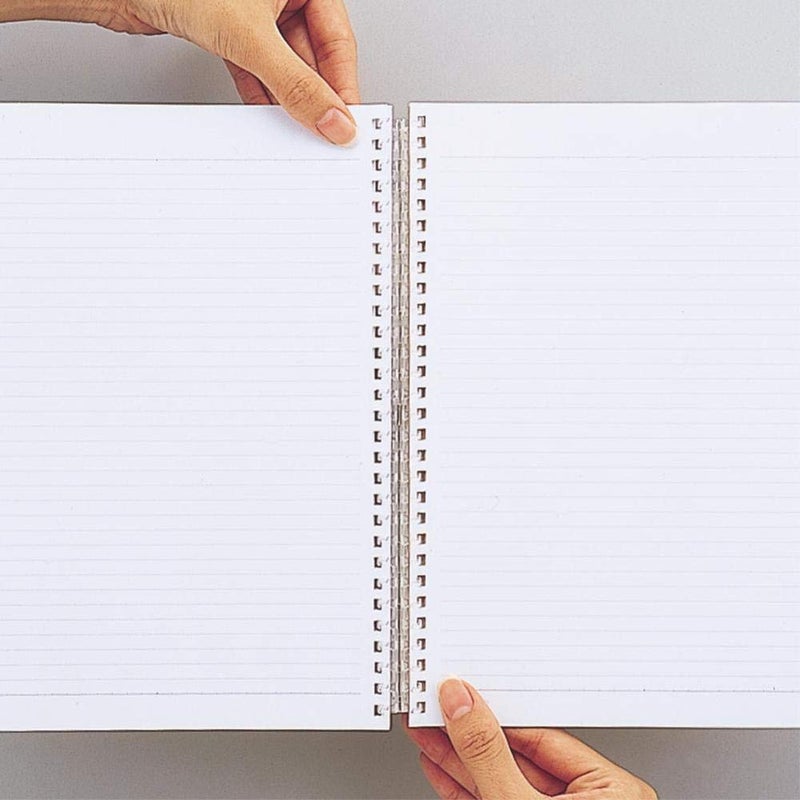 LIHIT LAB. Refillable Notebook (Journal), Lined Paper, 9.9 x 7.3 inches, Yellow Green (N1608-6) - Image 2